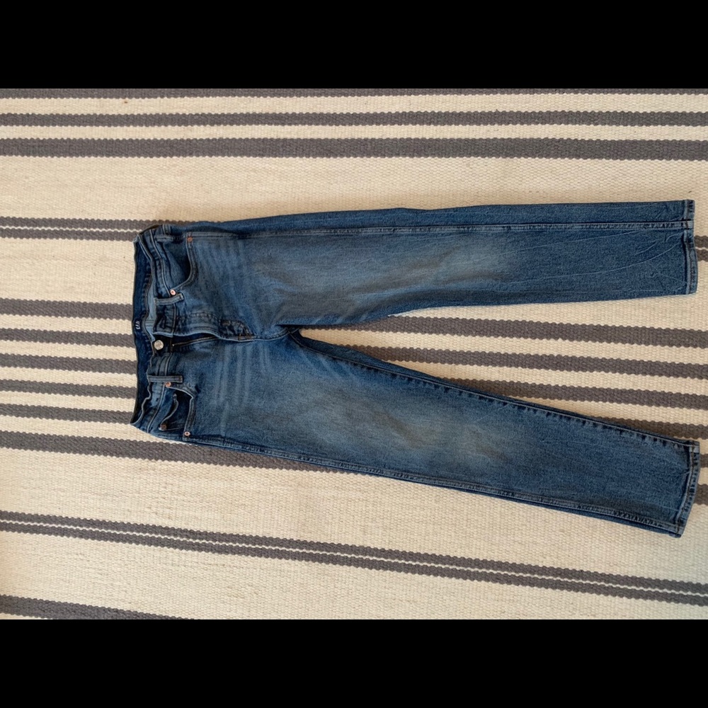 High-waisted Gap jeans.